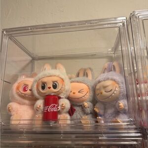 Coca Cola Red and White Collectible Figure and have a seat labubu set of 6